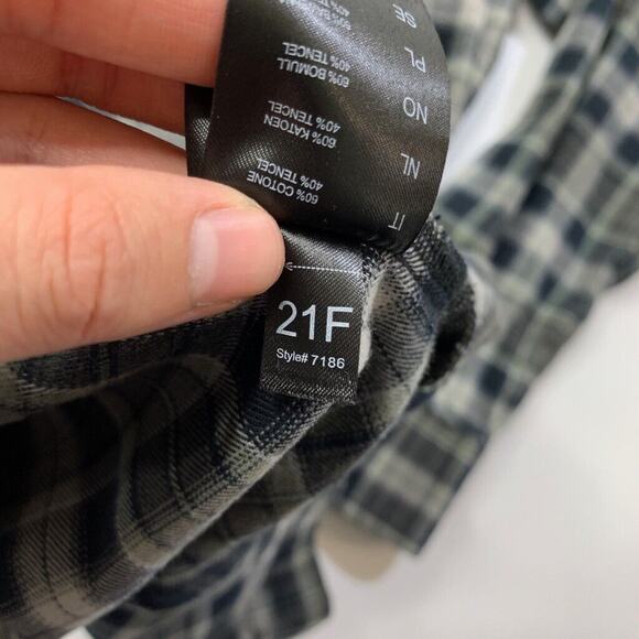 Kuhl Shirt Mens M Medium Gray Ivy Dillingr Flannel Button Up Cotton Tercel Blend - Picture 12 of 14